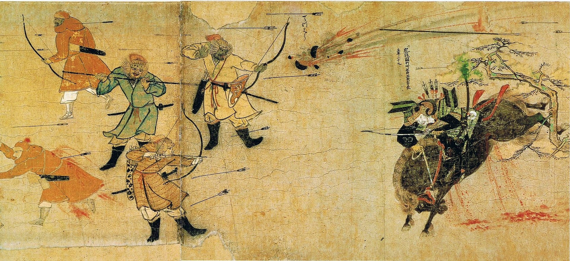 Samurai, facing Mongol arrows and bombs.
