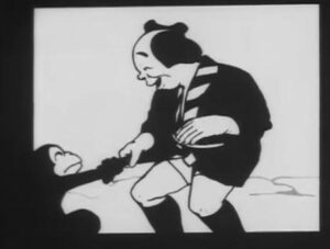 Silent movie animation Monkey Masamune