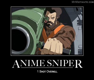 Only in Anime do you snipe with a cannon...