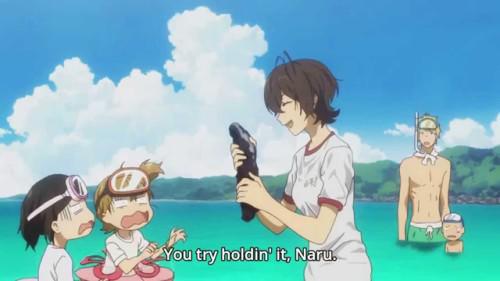 Naru at the beach // Barakamon