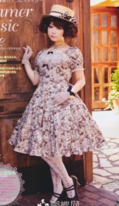 Classic Lolita has floral prints and an elegant look