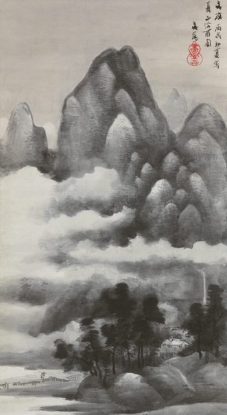 Early Summer Mountains in the Rain. Tani Buncho  c. 1826