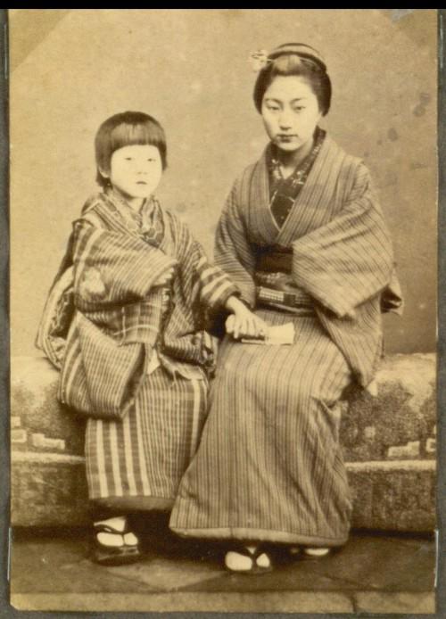 A Japanese mother with her child.