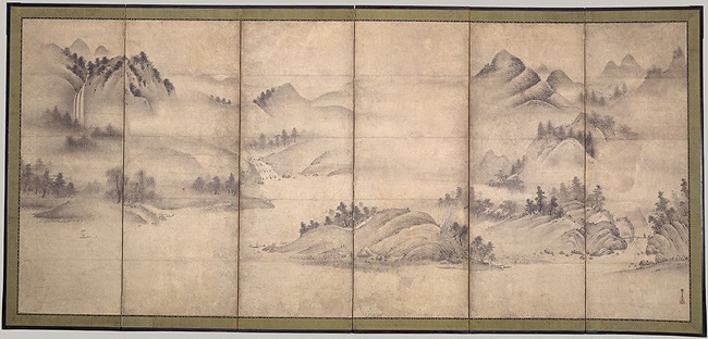 Landscape of the Four Seasons. Muromachi period. Kangaku Shinso