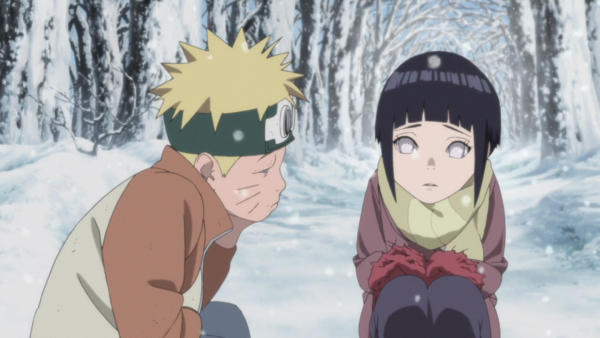 Hinata doesn't have confidence at first.