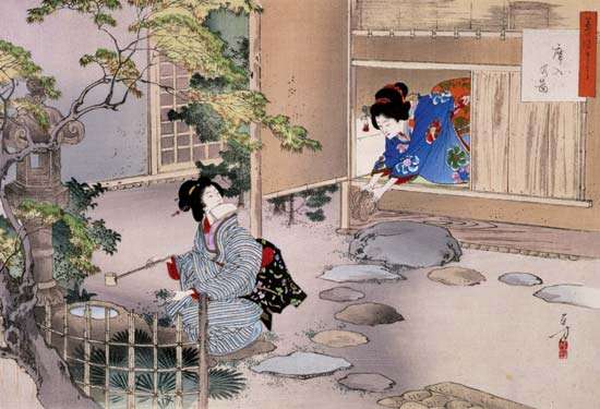 Ukiyo-e by Mizuno Oshikata 1895.