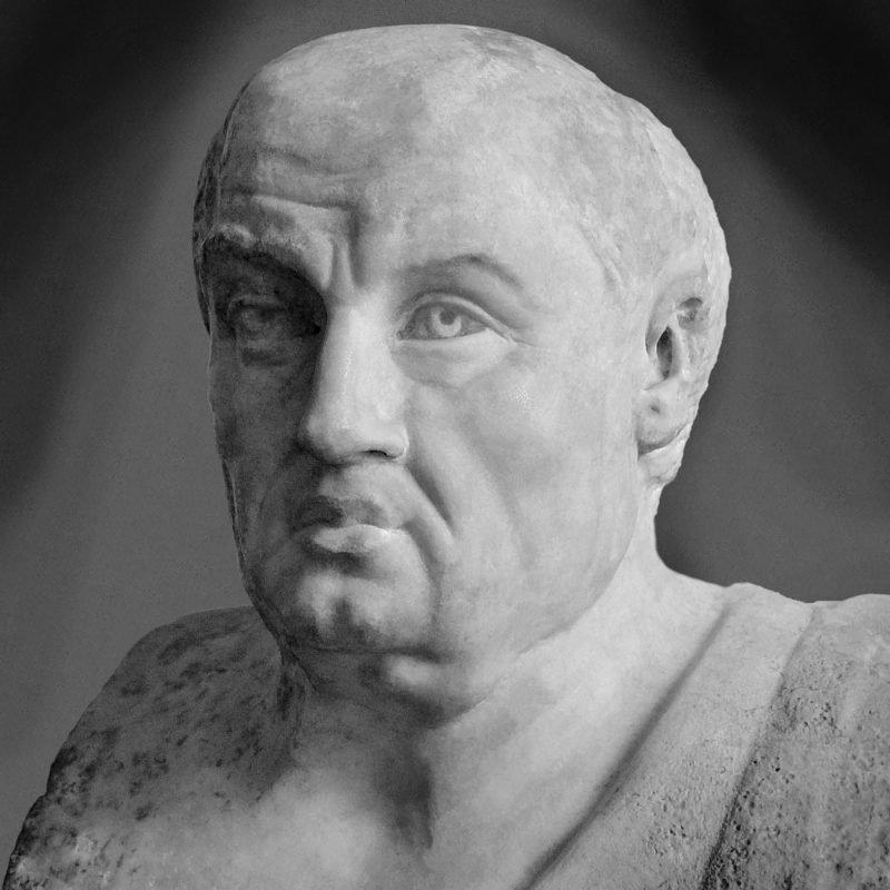 statue of the Roman thinker Seneca