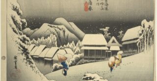 Kambara,Yoru no yuki by Ando Hiroshige